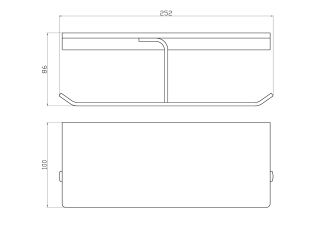 Двойной держатель для туалетной бумаги с полкой Wonzon & Woghand Eclipse WW-9156 хром